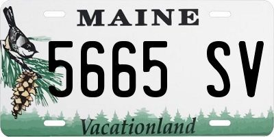ME license plate 5665SV