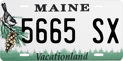 ME license plate 5665SX