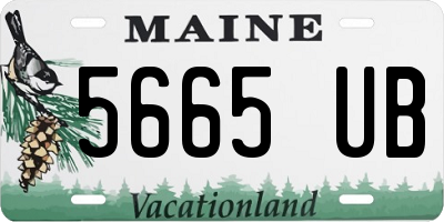 ME license plate 5665UB