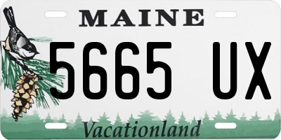 ME license plate 5665UX