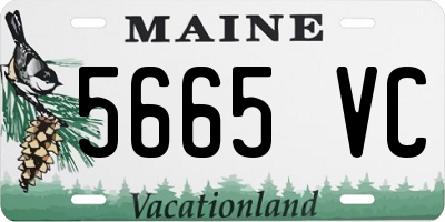 ME license plate 5665VC