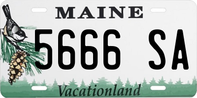 ME license plate 5666SA