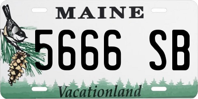 ME license plate 5666SB