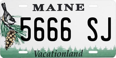 ME license plate 5666SJ