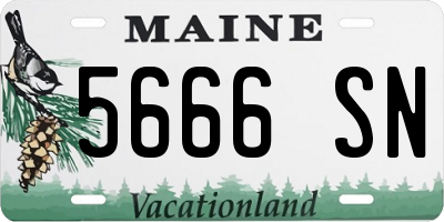 ME license plate 5666SN