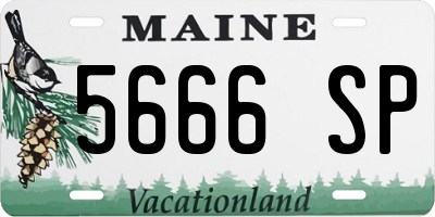 ME license plate 5666SP