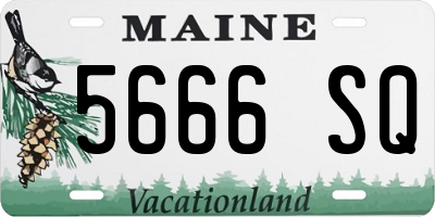 ME license plate 5666SQ