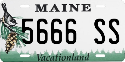 ME license plate 5666SS