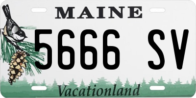 ME license plate 5666SV