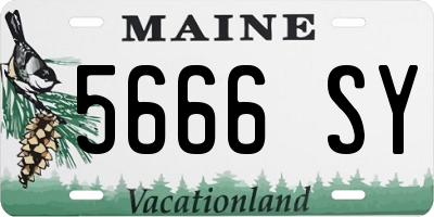 ME license plate 5666SY