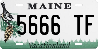 ME license plate 5666TF