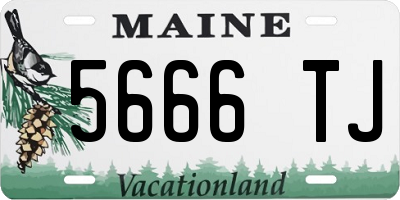 ME license plate 5666TJ