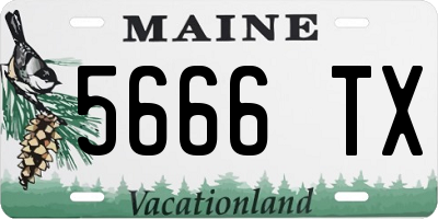 ME license plate 5666TX