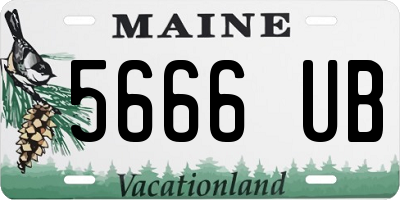 ME license plate 5666UB