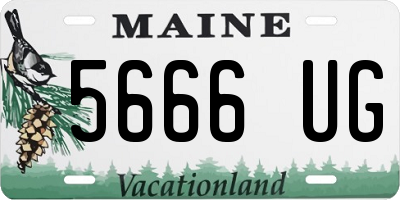 ME license plate 5666UG