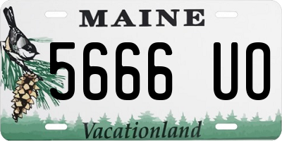 ME license plate 5666UO