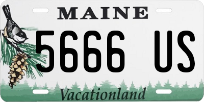 ME license plate 5666US