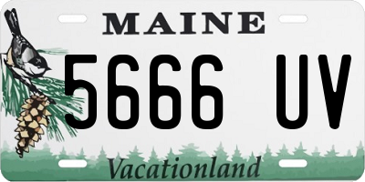 ME license plate 5666UV