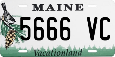 ME license plate 5666VC