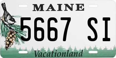 ME license plate 5667SI