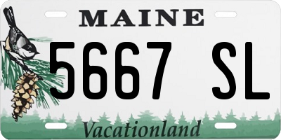 ME license plate 5667SL