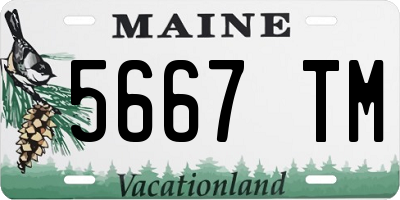 ME license plate 5667TM