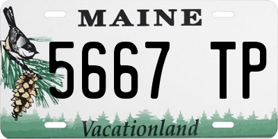 ME license plate 5667TP