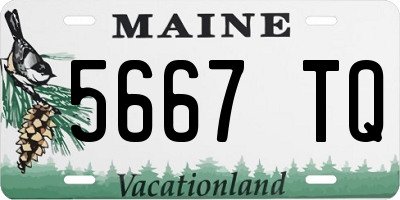 ME license plate 5667TQ