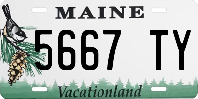 ME license plate 5667TY