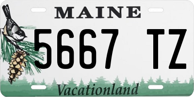 ME license plate 5667TZ