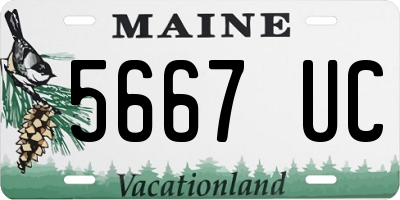 ME license plate 5667UC