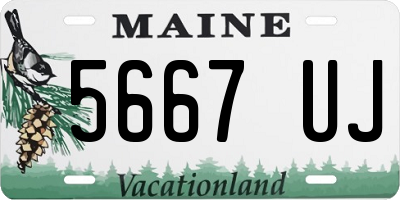 ME license plate 5667UJ