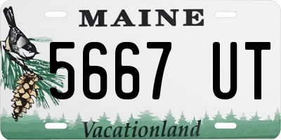 ME license plate 5667UT