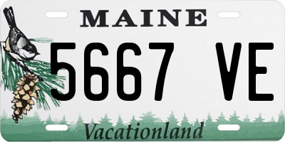 ME license plate 5667VE