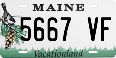 ME license plate 5667VF