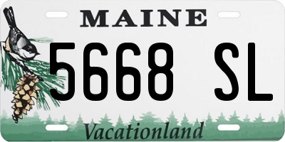 ME license plate 5668SL