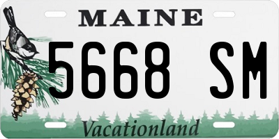 ME license plate 5668SM