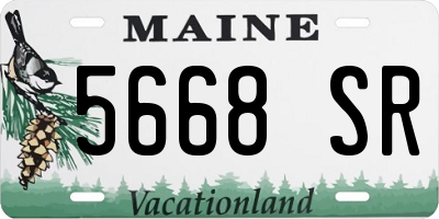 ME license plate 5668SR