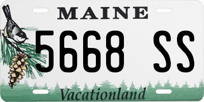 ME license plate 5668SS