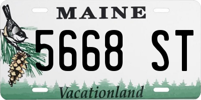 ME license plate 5668ST