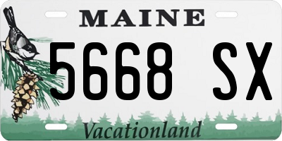 ME license plate 5668SX