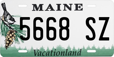 ME license plate 5668SZ