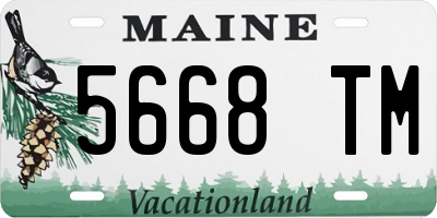 ME license plate 5668TM