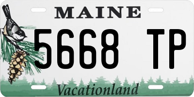 ME license plate 5668TP