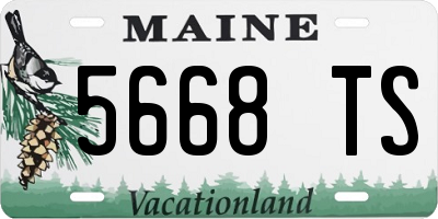 ME license plate 5668TS