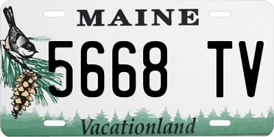 ME license plate 5668TV