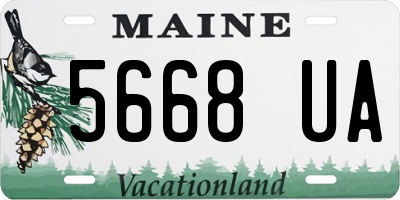 ME license plate 5668UA