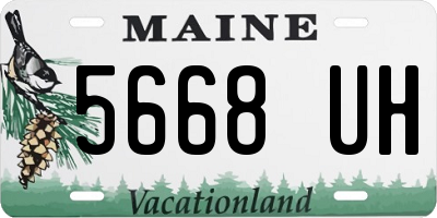 ME license plate 5668UH