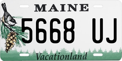 ME license plate 5668UJ