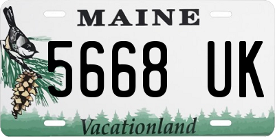 ME license plate 5668UK